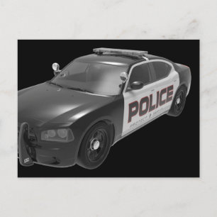 PD Police Law Enforcement Academy Grad Lights CUFF Postkarte