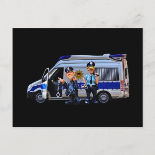 PD Police Law Enforcement Academy Grad Lights CUFF Postkarte (Vorderseite)