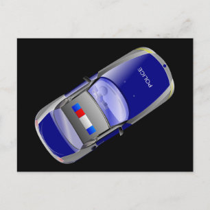 PD Police Law Enforcement Academy Grad Lights CUFF Postkarte