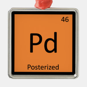 Pd - Posterisiertes Meme Chemie Periodensystem Silbernes Ornament