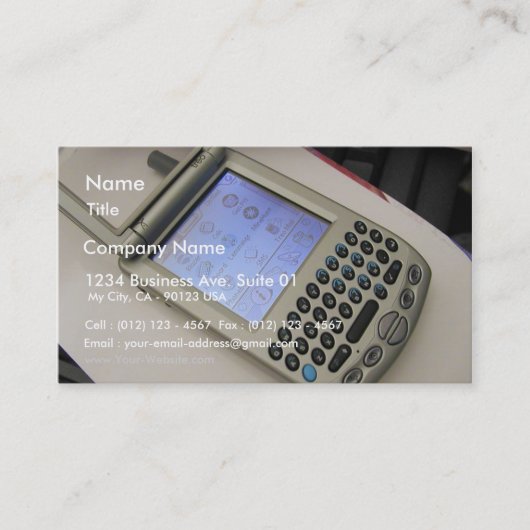 Pda Handhelds Mobiltelefon-Palmen Visitenkarte (Vorderseite)