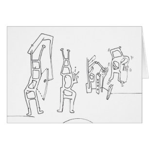 PDD Small Weak Drawings Surreal Ladders card