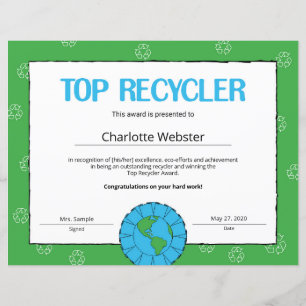 PDF-Dokument mit dem besten Recycler-Zertifikat