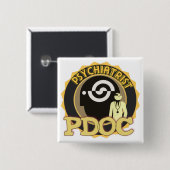 PDOC LOGO PSYCHIATRIST BUTTON (Vorne & Hinten)