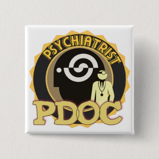 PDOC LOGO PSYCHIATRIST BUTTON (Vorderseite)
