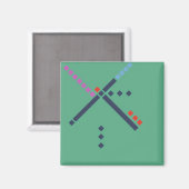 PDX Airport Carpet Magnet (Vorderseite/Rückseite)