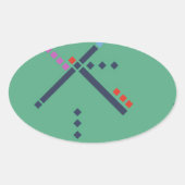 PDX Airport Carpet Ovaler Aufkleber (Vorderseite)