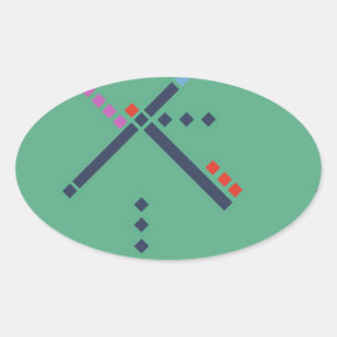 PDX Airport Carpet Ovaler Aufkleber