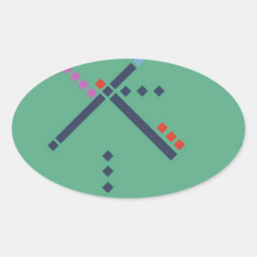 PDX Airport Carpet Ovaler Aufkleber (Vorderseite)