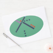 PDX Airport Carpet Ovaler Aufkleber (Umschlag)