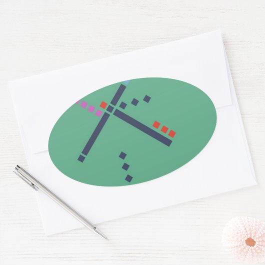 PDX Airport Carpet Ovaler Aufkleber (Umschlag)