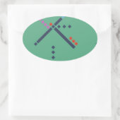PDX Airport Carpet Ovaler Aufkleber (Tasche)
