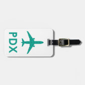 PDX Airport Carpet | PORTLAND Gepäckanhänger (Vorderseite horizontal)