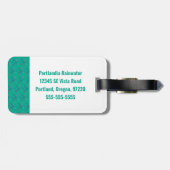 PDX Airport Carpet | PORTLAND Gepäckanhänger (Rückseite horizontal)