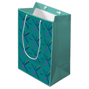PDX Airport Carpet Portland Oregon Medium Gift Bag Mittlere Geschenktüte