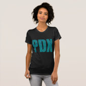 PDX beschriftet Portland-Flughafen-Teppich T-Shirt (Vorne ganz)