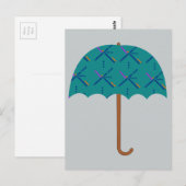 PDX Flughafen Carpet Umbrella Postkarte (Vorne/Hinten)