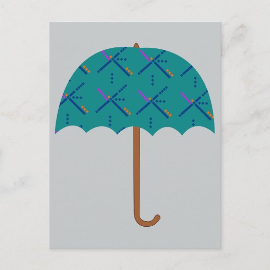 PDX Flughafen Carpet Umbrella Postkarte (Vorderseite)