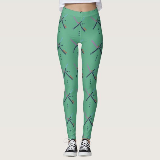 PDX Flughafen-Teppich | eine bewertete Wolldecke Leggings (Vorderseite)