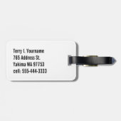 PDX Flughafen-Teppich "nicht Ihre Tasche " Gepäckanhänger (Rückseite horizontal)