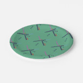 PDX Flughafen-Teppich Pappteller (Schrägansicht)