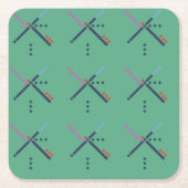 PDX Flughafen-Teppich Rechteckiger Pappuntersetzer (Vorderseite)