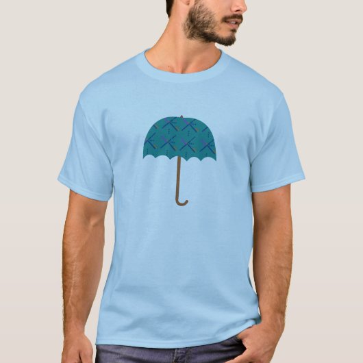 PDX Flughafen-Teppich-Regenschirm T-Shirt (Vorderseite)
