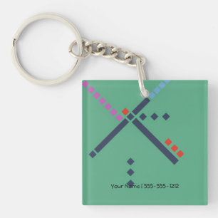 PDX Flughafen-Teppich Schlüsselanhänger