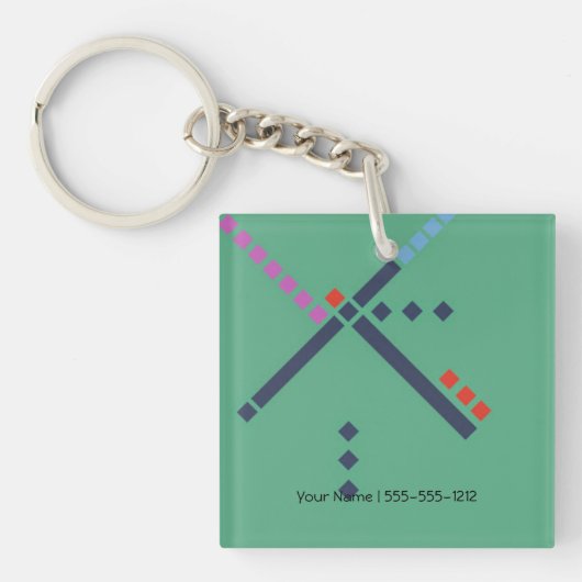 PDX Flughafen-Teppich Schlüsselanhänger (Vorderseite)