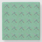 PDX Flughafen-Teppich Steinuntersetzer (Vorderseite)