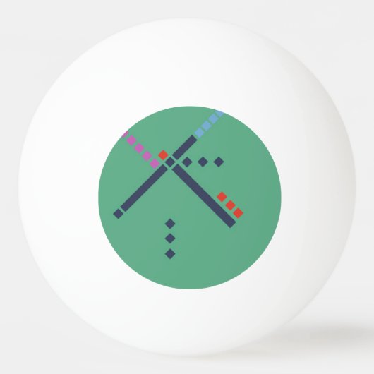 PDX Flughafen-Teppich Tischtennisball (Vorderseite)