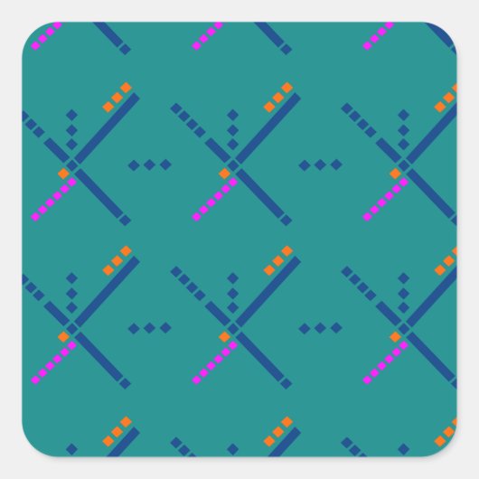 PDX Portland Airport Carpet Quadratischer Aufkleber (Vorderseite)