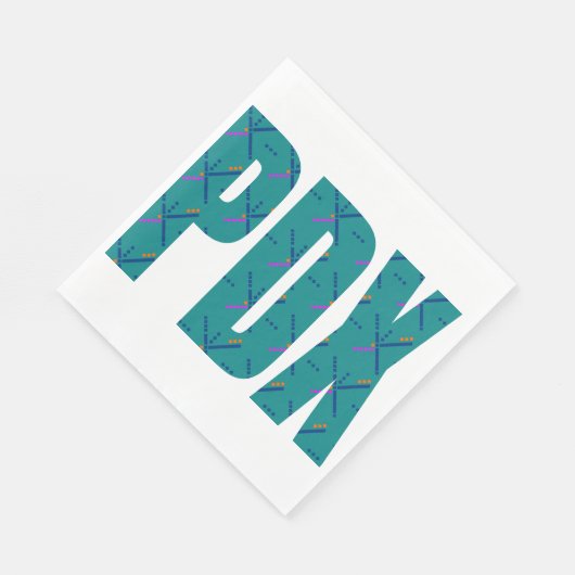 PDX Portland Airport Carpet Serviette (Ecke)