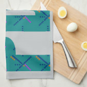 PDX Portland Flughafen-Teppich-Text Geschirrtuch (Viertel Falte)