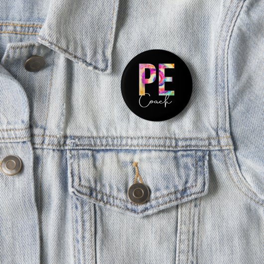 Pe Coach Tie Dye Back To School Women Appreciation Button (Beispiel)