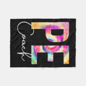 Pe Coach Tie Dye Back To School Women Appreciation Fleecedecke (Vorderseite (Horizontal))