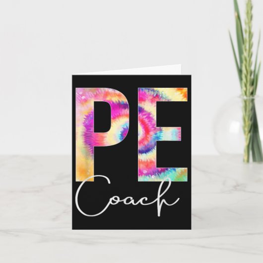 Pe Coach Tie Dye Back To School Women Appreciation Karte (Vorderseite)