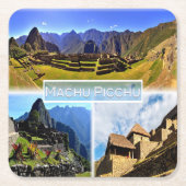 PE Machu Picchu - Rechteckiger Pappuntersetzer (Vorderseite)
