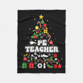 Pe Physical Education Teacher Christmas Tree Women Fleecedecke (Vorderseite)