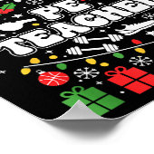 Pe Physical Education Teacher Christmas Tree Women Poster (Ecke)