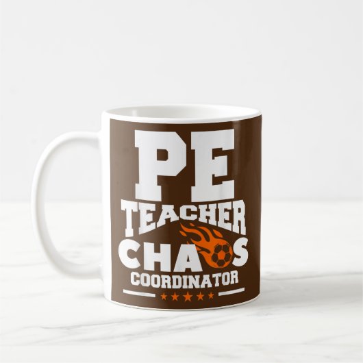 PE Teacher Chaos Coordinator Physical Education Kaffeetasse (Links)