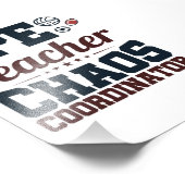 PE Teacher Chaos Koordinator Fotodruck (Ecke)