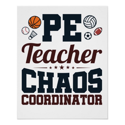 PE Teacher Chaos Koordinator Poster (Vorderseite)