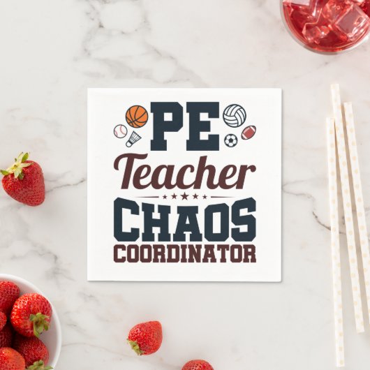 PE Teacher Chaos Koordinator Serviette (Beispiel)