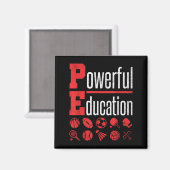 Pe Teacher Gym Physical Education School Motivatio Magnet (Vorderseite/Rückseite)