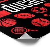 Pe Teacher Gym Physical Education School Motivatio Poster (Ecke)