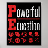 Pe Teacher Gym Physical Education School Motivatio Poster (Vorne)