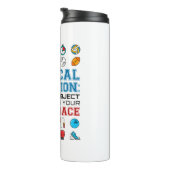 PE Teacher Phys Ed Gym Trainer Herzrasen Thermosbecher (Nach rechts gedreht)