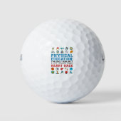 PE Teacher Phys Ed Gym Trainer Herzrennen Golfball (Vorderseite)