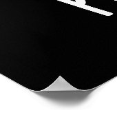 Pea-ano Funny Music Veggie Pea Pun Dark BG Poster (Ecke)